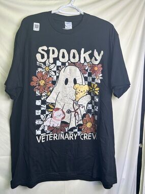 Spooky Veterinary Crew Short Sleeve Tee - Black